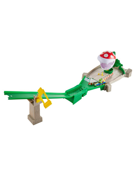 Set de Pista Piranha Plant Slide Hot Wheels con Yoshi Kart
