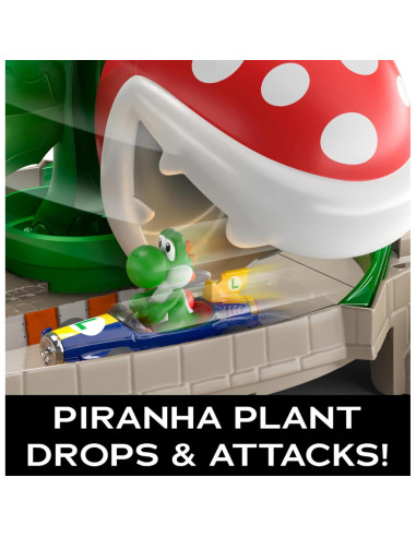 Set de Pista Piranha Plant Slide Hot Wheels con Yoshi Kart