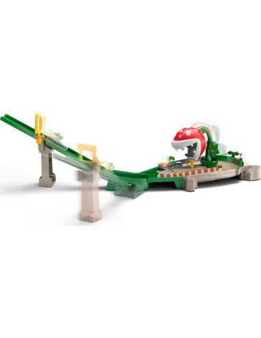 Set de Pista Piranha Plant Slide Hot Wheels con Yoshi Kart