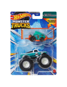 Vehículo de Juguete Hot Wheels Monster Trucks Camión Invasor + Lanzador Dragón