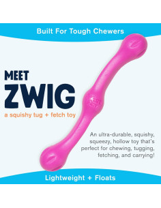 Juguete para Perros West Paw Zogoflex Zwig Rosa 34.9 cm 2