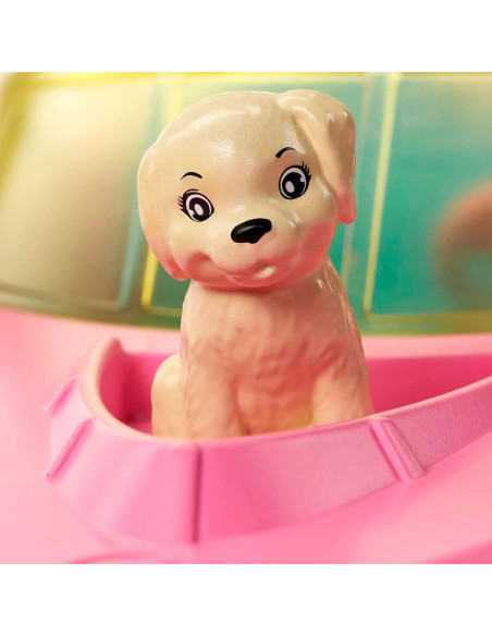 Barco de Juguete Barbie con Cachorro y Chaleco Salvavidas