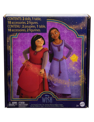 Set de Juego Hora del Té Disney Wish Mattel Asha y Dahlia