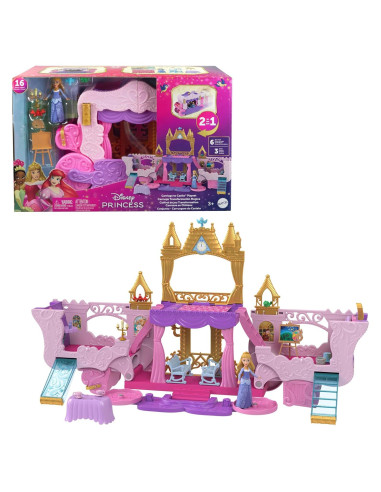 Set de Juego Carroza a Castillo Disney Mattel Aurora 4 Figuras