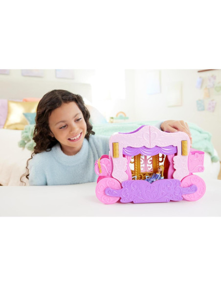 Set de Juego Carroza a Castillo Disney Mattel Aurora 4 Figuras