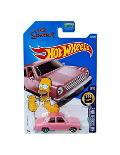 Hot Wheels Coche Familiar de Los Simpsons Rosa 1:64