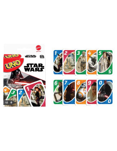 Juego de Cartas UNO Star Wars Mattel 112 Cartas Especial