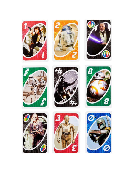Juego de Cartas UNO Star Wars Mattel 112 Cartas Especial