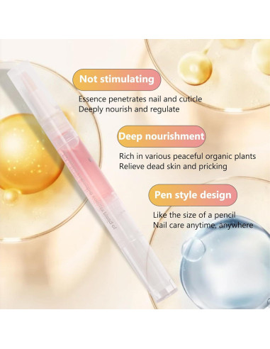 Bolígrafo Aceite Cutículas 6PCS Frutas - Hidratante Uñas
