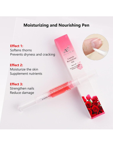 Bolígrafo Aceite Cutículas 6PCS Frutas - Hidratante Uñas