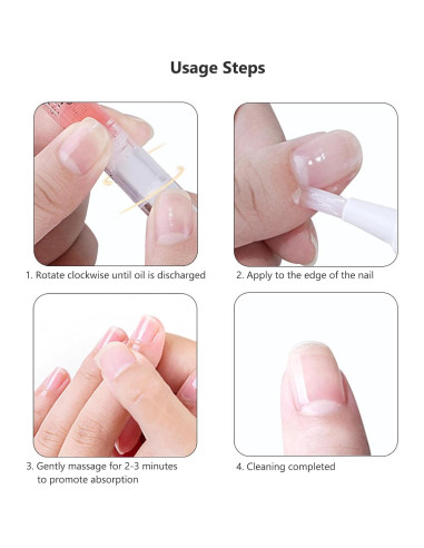 Bolígrafo Aceite Cutículas 6PCS Frutas - Hidratante Uñas