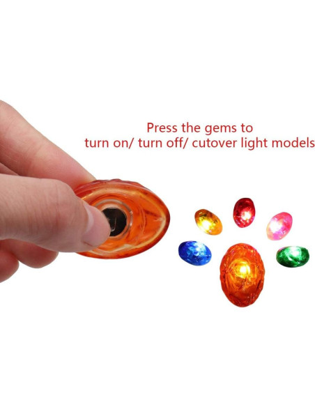 Gemas de Reemplazo LED Guantelete Iron Man Thanos Niños