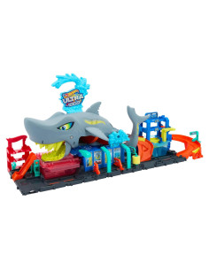 Juego de Pista Hot Wheels City Lavado de Autos Tiburón