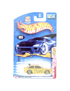 Coche de metal Hot Wheels Ford Escort ORO 2003 8,41x5,58cm