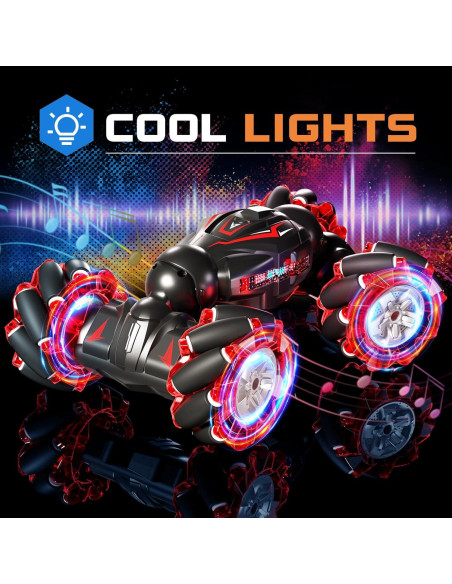Coche de Acrobacias RC Jovow 1:12 Rojo 4WD con Luces