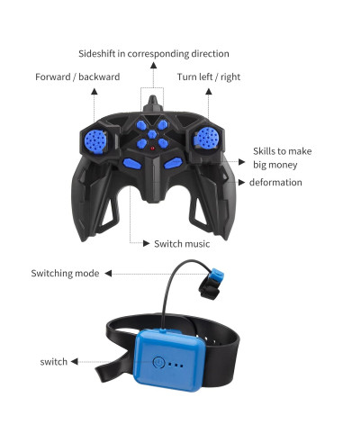 Coche de Acrobacias RC Jovow 1:12 Rojo 4WD con Luces