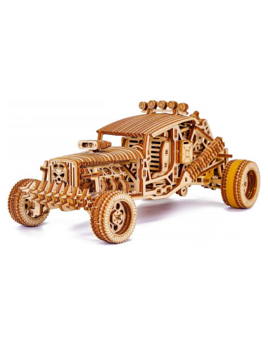 Coche Puzzle 3D Mad Buggy Wood Trick - Madera Natural DIY