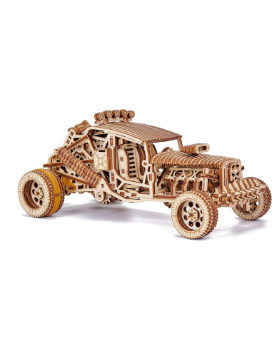 Coche Puzzle 3D Mad Buggy Wood Trick - Madera Natural DIY