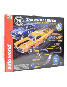 Set de Carreras a Escala HO Auto World Mustang y Camaro