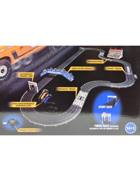 Set de Carreras a Escala HO Auto World Mustang y Camaro