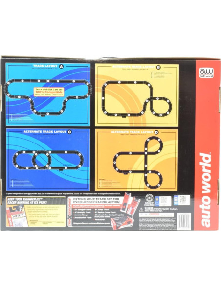 Set de Carreras a Escala HO Auto World Mustang y Camaro