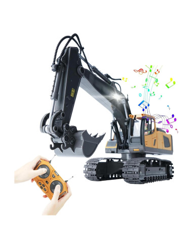 Excavadora RC GoolRC 1:20 Control Remoto 11 Canales