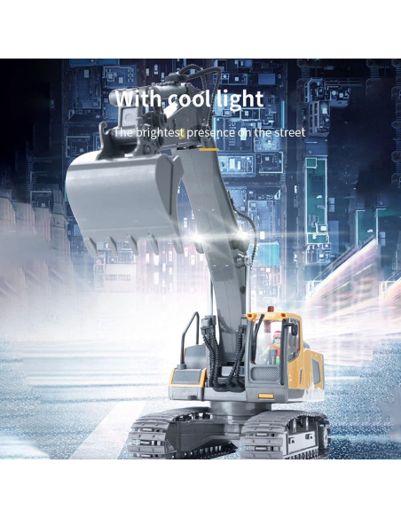 Excavadora RC GoolRC 1:20 Control Remoto 11 Canales