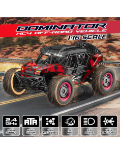 Coche RC Todo Terreno Contixo HC4 4WD Rojo 40 km/h 2