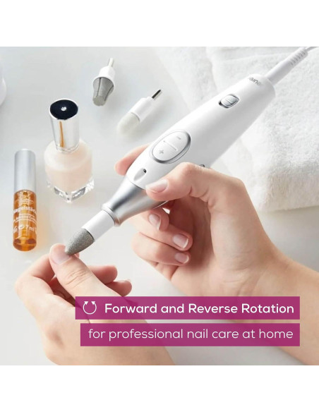 Beurer MP42 Taladro de Uñas Eléctrico 7-en-1 con Luz LED