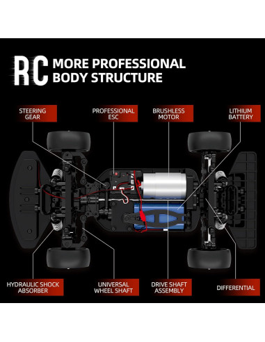 Coche RC Drift GoolRC 1:16 4WD 30km/h Control Remoto