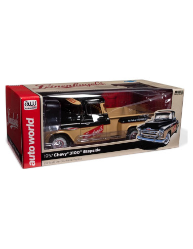 Répl. Chevrolet 3100 Stepside 1957 Auto World 1:18 Diecast