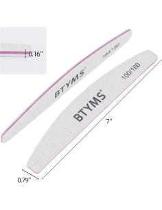 Limas de Uñas BTYMS 25 Pcs 100/180 Grano Doble Cara 2