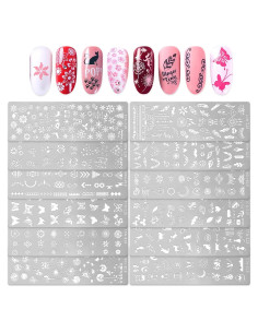 Kit de Placas de Estampado de Uñas Tesorrio - 12 Temas