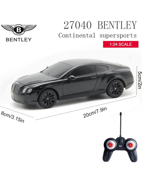 Auto RC Vinie Bentley GT Supersport 1:24 con Luces LED