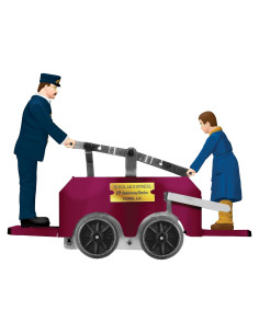 Carro de Manivela Burdeos Lionel O Gauge 20 Aniversario Expreso Polar