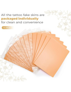 15 Piezas Piel de Tatuaje Falsa SHATGYI 3mm Doble Cara 2
