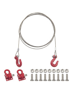 Gancho de Remolque RC HIRCQOO 1/10 con Cuerda de Acero