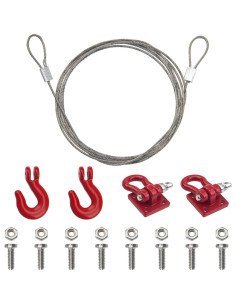 Gancho de Remolque RC HIRCQOO 1/10 con Cuerda de Acero 2