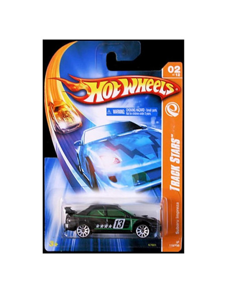 Hot Wheels Subaru Impreza 1:64 Negro y Verde Mattel