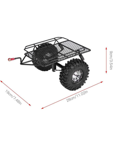 Remolque Volcador RC Dilwe 1/10 para D90/SCX10 - Metal
