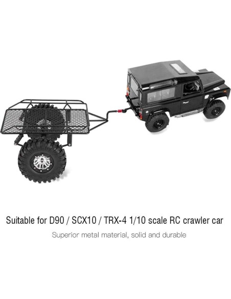 Remolque Volcador RC Dilwe 1/10 para D90/SCX10 - Metal