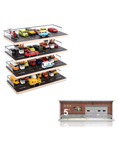 Garaje de Estacionamiento para Autos 1:64 Hot Wheels con Luces