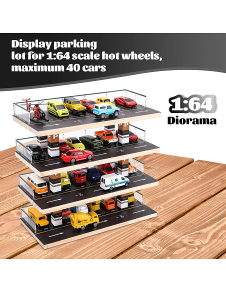 Garaje de Estacionamiento para Autos 1:64 Hot Wheels con Luces