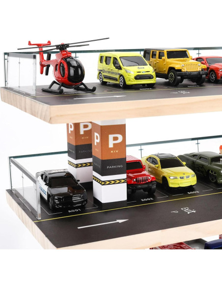 Garaje de Estacionamiento para Autos 1:64 Hot Wheels con Luces