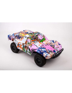 Carrocería Personalizada Graffiti Cerdo Rosa 1/10 para RC 2