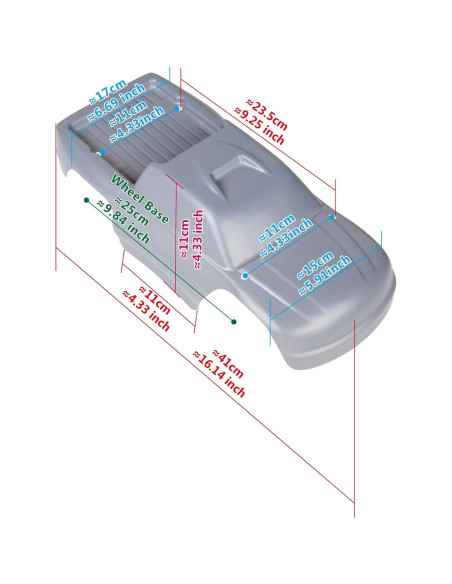 Cuerpo Personalizado SummitLink Graffiti Azul 1/10 Stampede