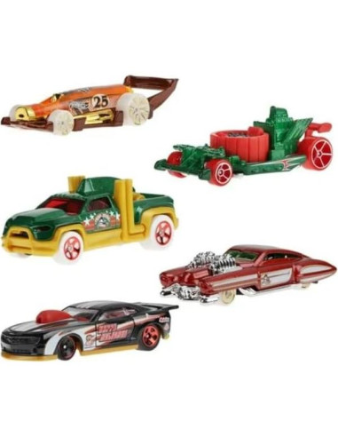 Hot Wheels 2024 Set Coleccionable 5 Coches Diecast Navideños 1:64
