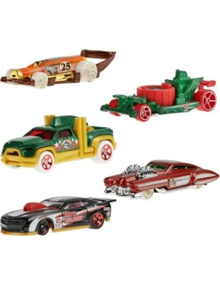 Hot Wheels 2024 Set Coleccionable 5 Coches Diecast Navideños 1:64