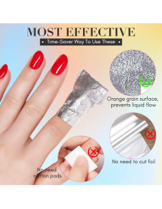 Makartt Removedor de Esmalte en Gel - 200 Envolturas + 1 Raspador 2