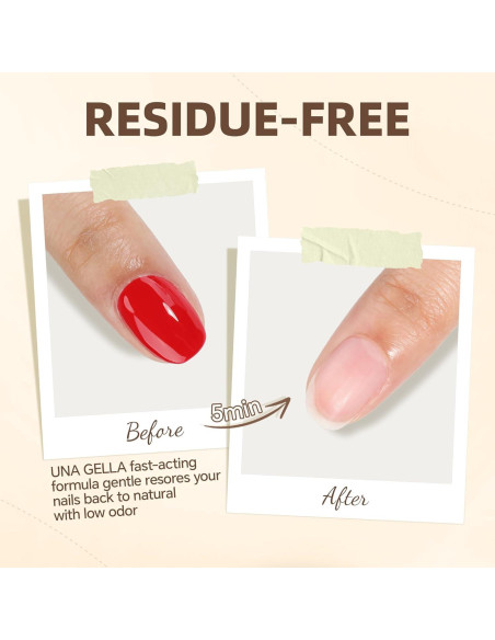 Removedor de Esmalte en Gel UNA GELLA - Rápido y Seguro